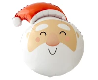 Foil balloon 24" FX - Santa Claus (head),  unpacked (flat)