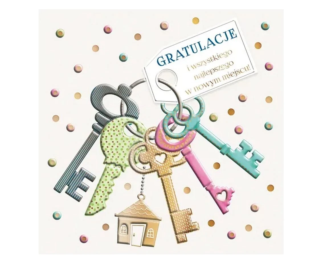 Greeting card HOUSE, KEYS