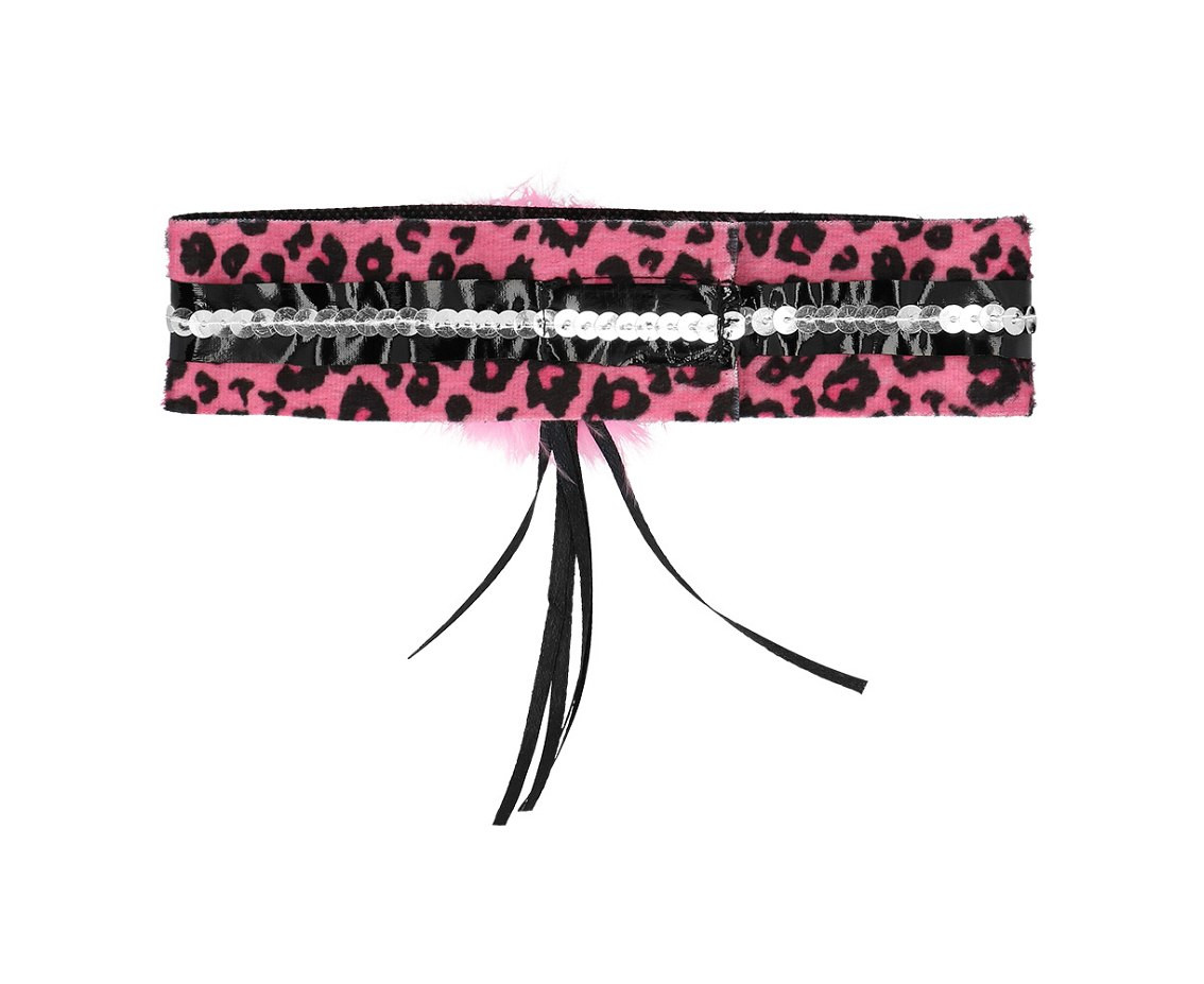 Set Pink Leopard (Diadem, choker, 2 bracelets, tail)