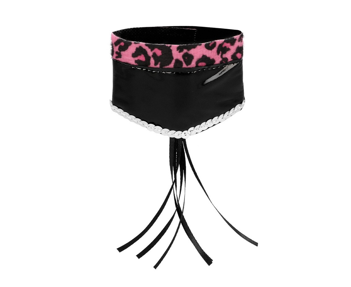 Set Pink Leopard (Diadem, choker, 2 bracelets, tail)