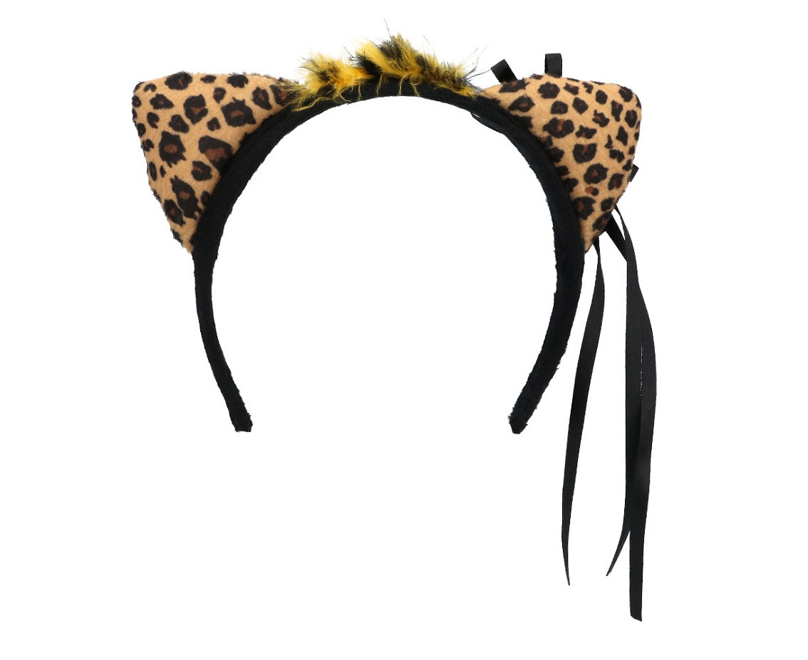 Set cute Leopard (Diadem, choker, 2 bracelets, tail)