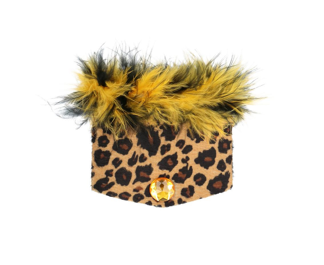 Set cute Leopard (Diadem, choker, 2 bracelets, tail)