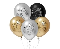 Balloons B&C 12", fireworks, 5pcs