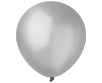 Balloons Decomex 5", metallic silver, 100pcs
