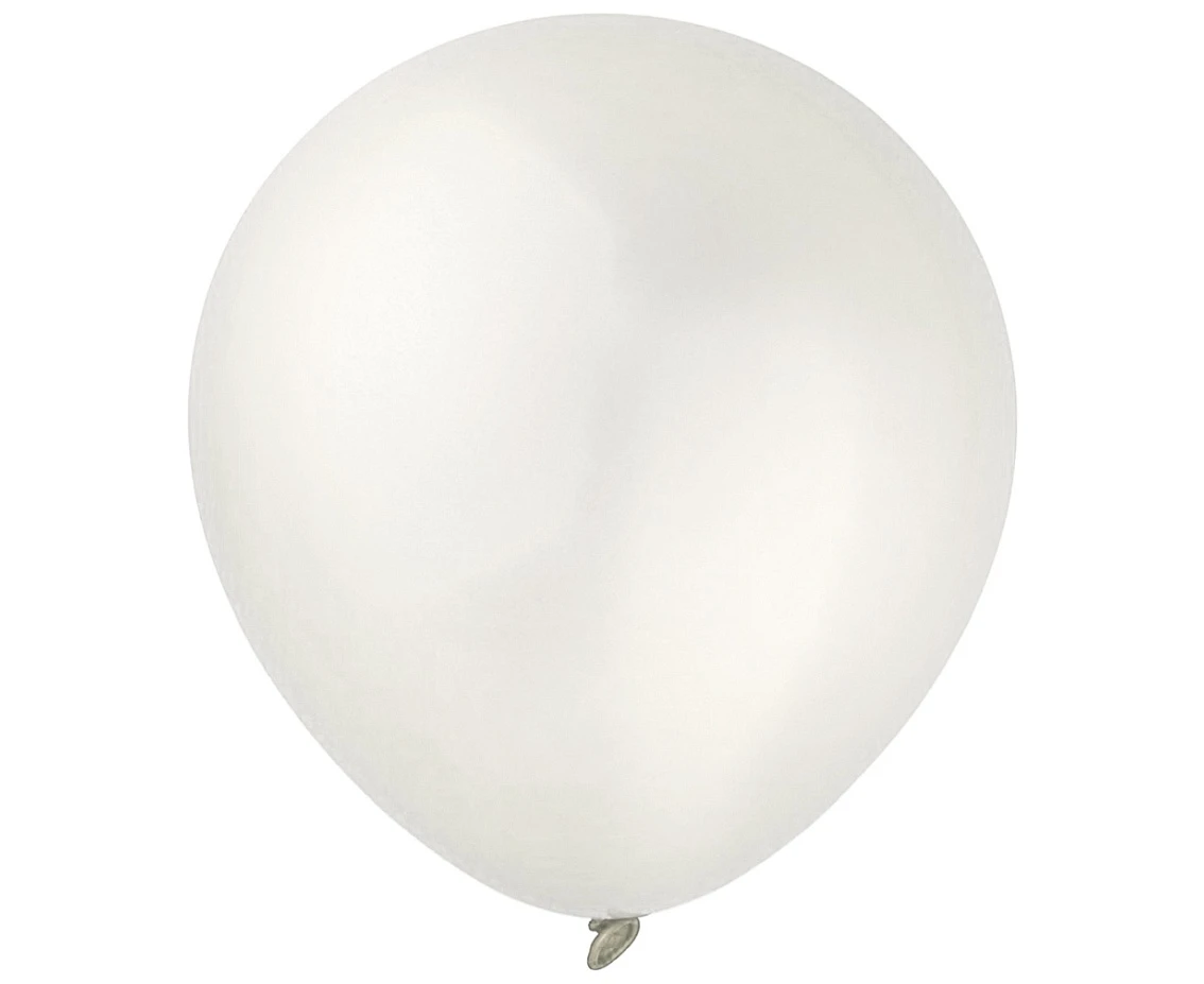 Balloons Decomex 5", metallic pearl white, 100pcs