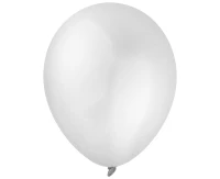 Balloons Decomex 9", metallic white, 100pcs