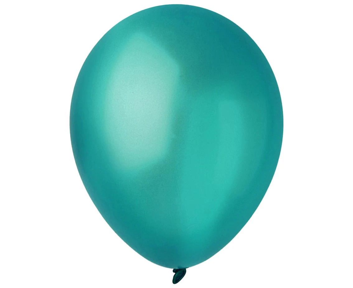 Balloons Decomex 9", metallic emerald green, 100pcs