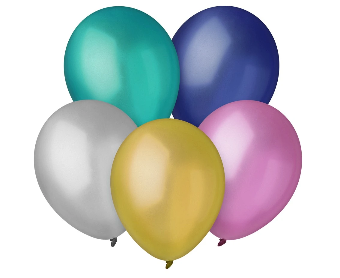 Balloons Decomex 9", metallic mix, 100pcs