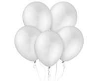 Balloons Decomex 11", metallic white, 100pcs