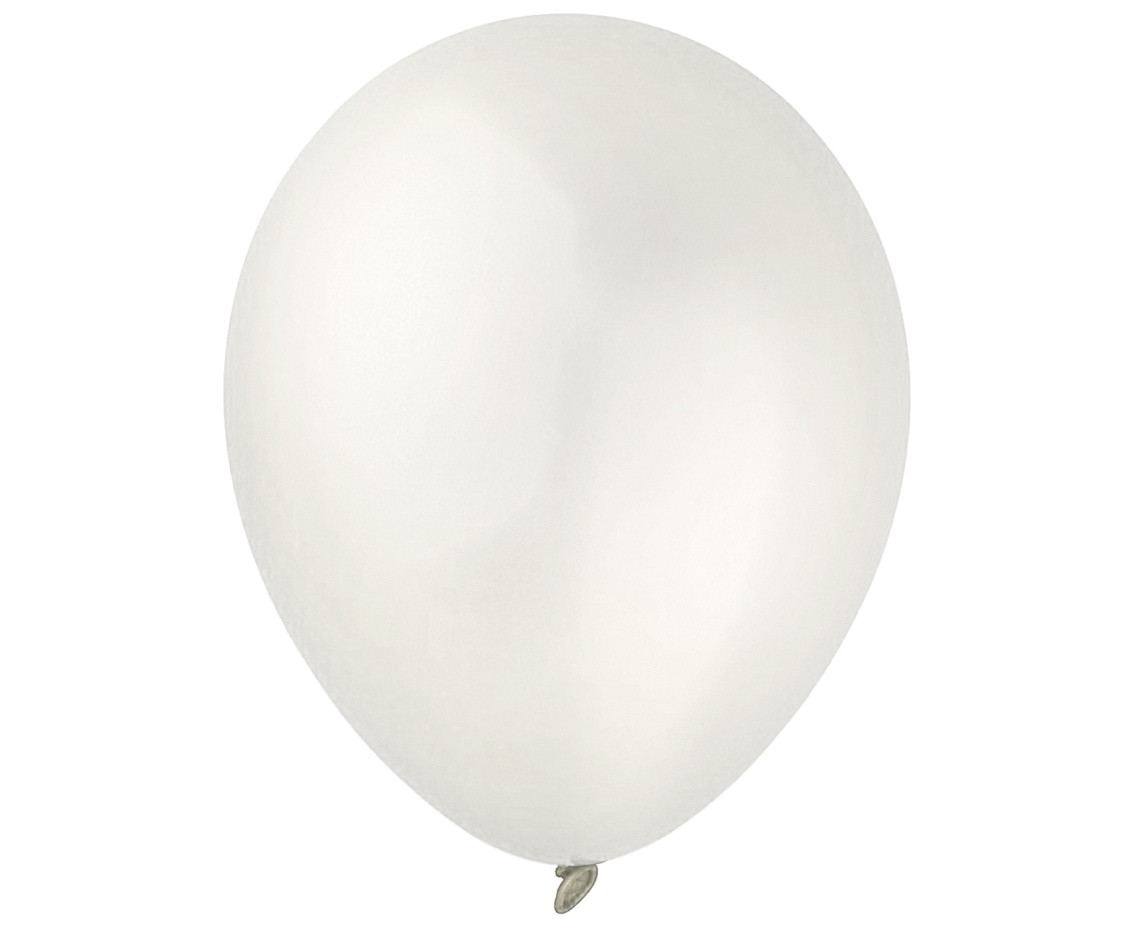 Balloons Decomex 11", metallic pearl white, 100pcs