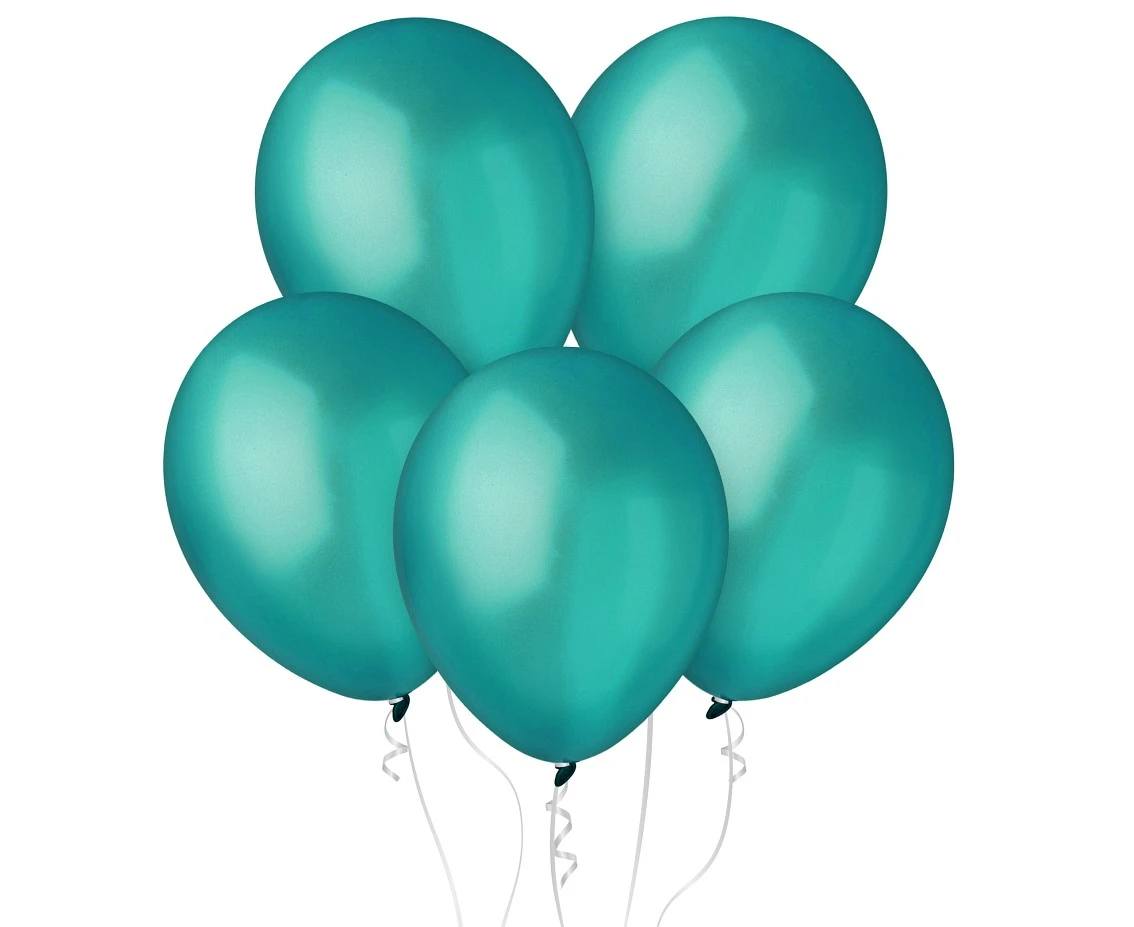 Balloons Decomex 11", metallic emerald green, 100pcs