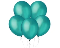 Balloons Decomex 11", metallic emerald green, 100pcs