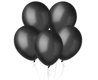 Balloons Decomex 11", metallic black, 100pcs