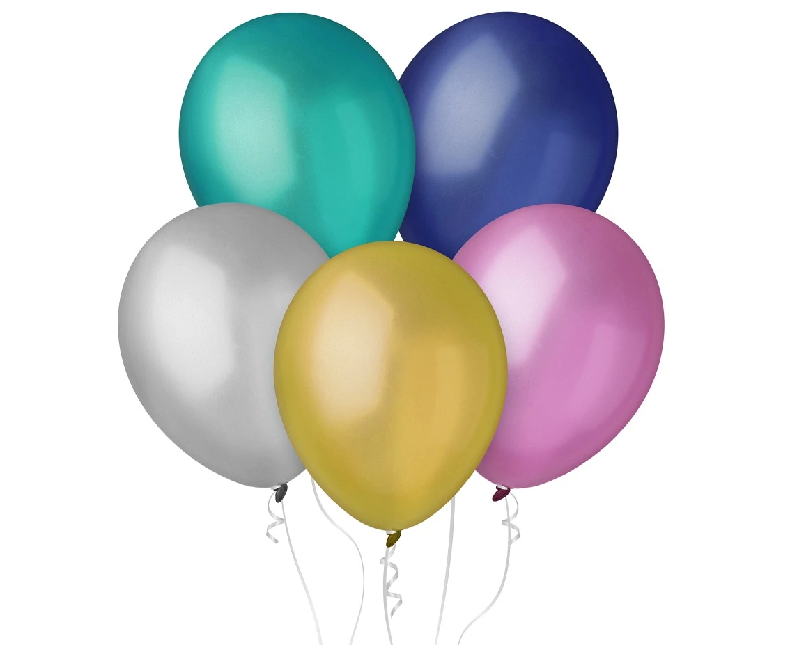 Balloons Decomex 11", metallic mix, 100pcs