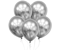 Balloons Decomex 11", platinum silver, 100pcs