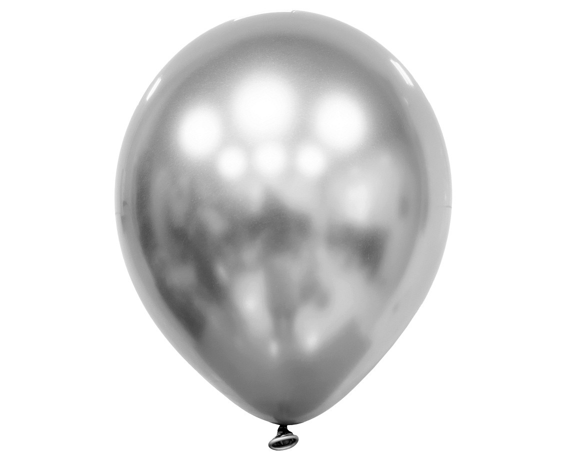 Balloons Decomex 18", platinum silver, 25pcs