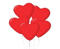 Balloons Decomex 11", pastel red heart, 100pcs