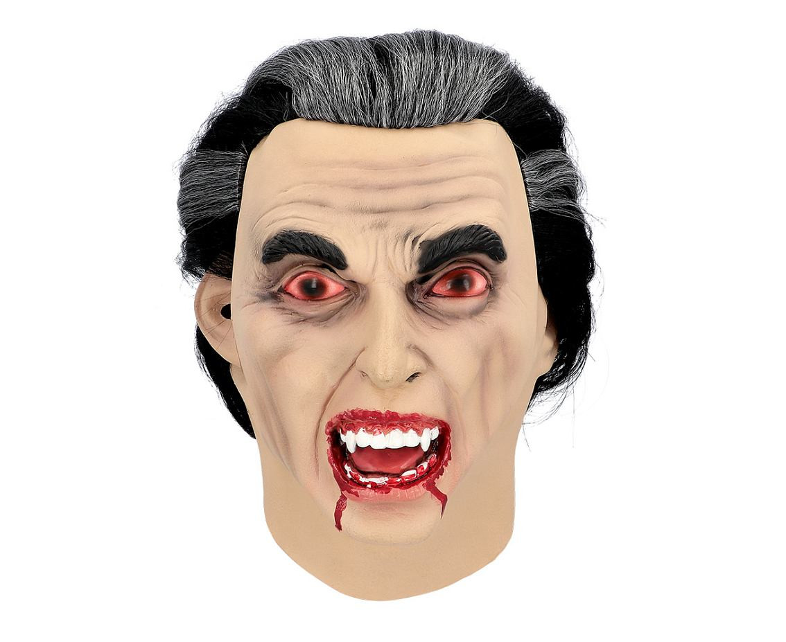 Latex head mask Count Vamp