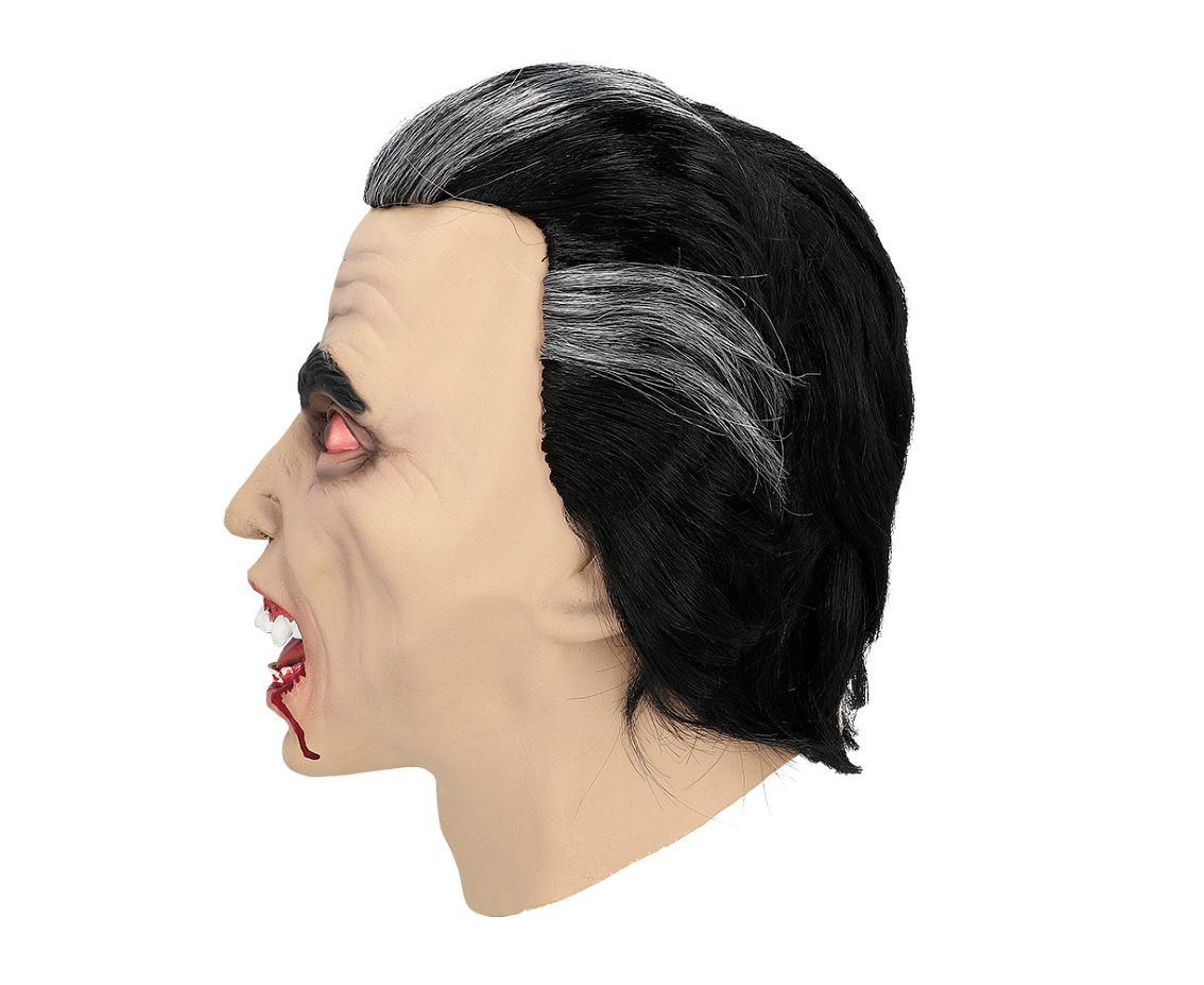 Latex head mask Count Vamp