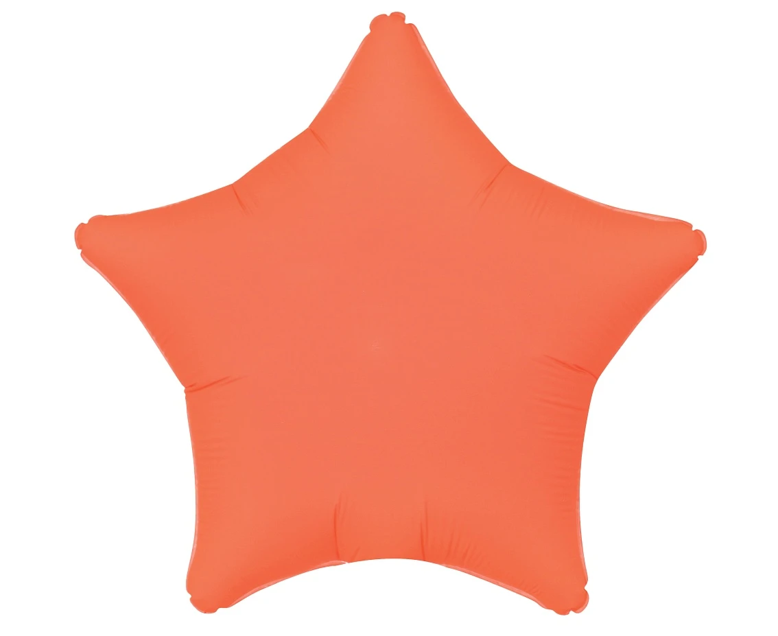 Foil balloon Star 19“ neon orange