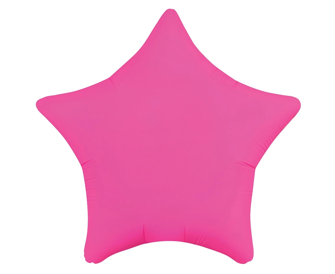 Foil balloon Star 19“ neon fushia
