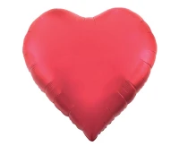Foil balloon Heart, mat red, 65"
