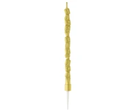 Taper candle Happy Birthday, metallic gold, 11,5 cm, 1 pc