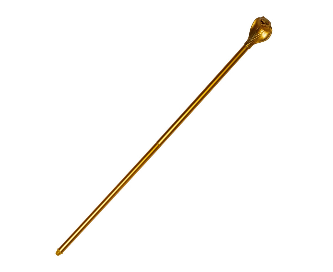 Snake sceptre 2-piece gold (90cm)