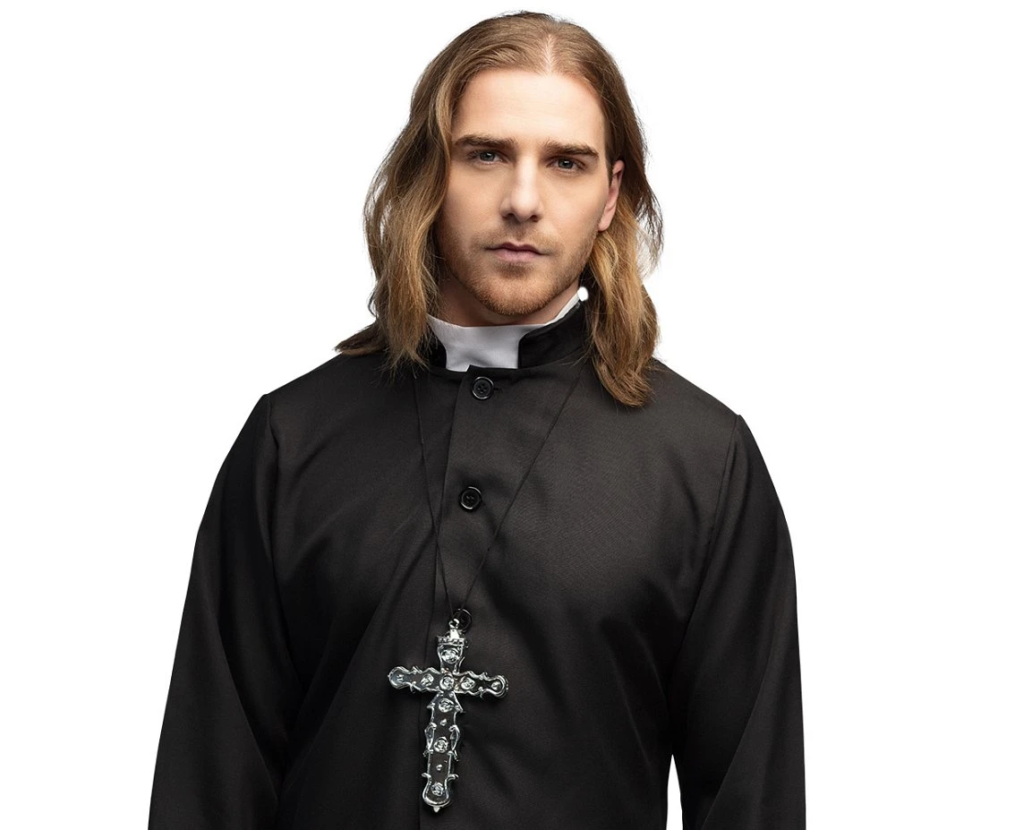 Necklace Priest cross silver