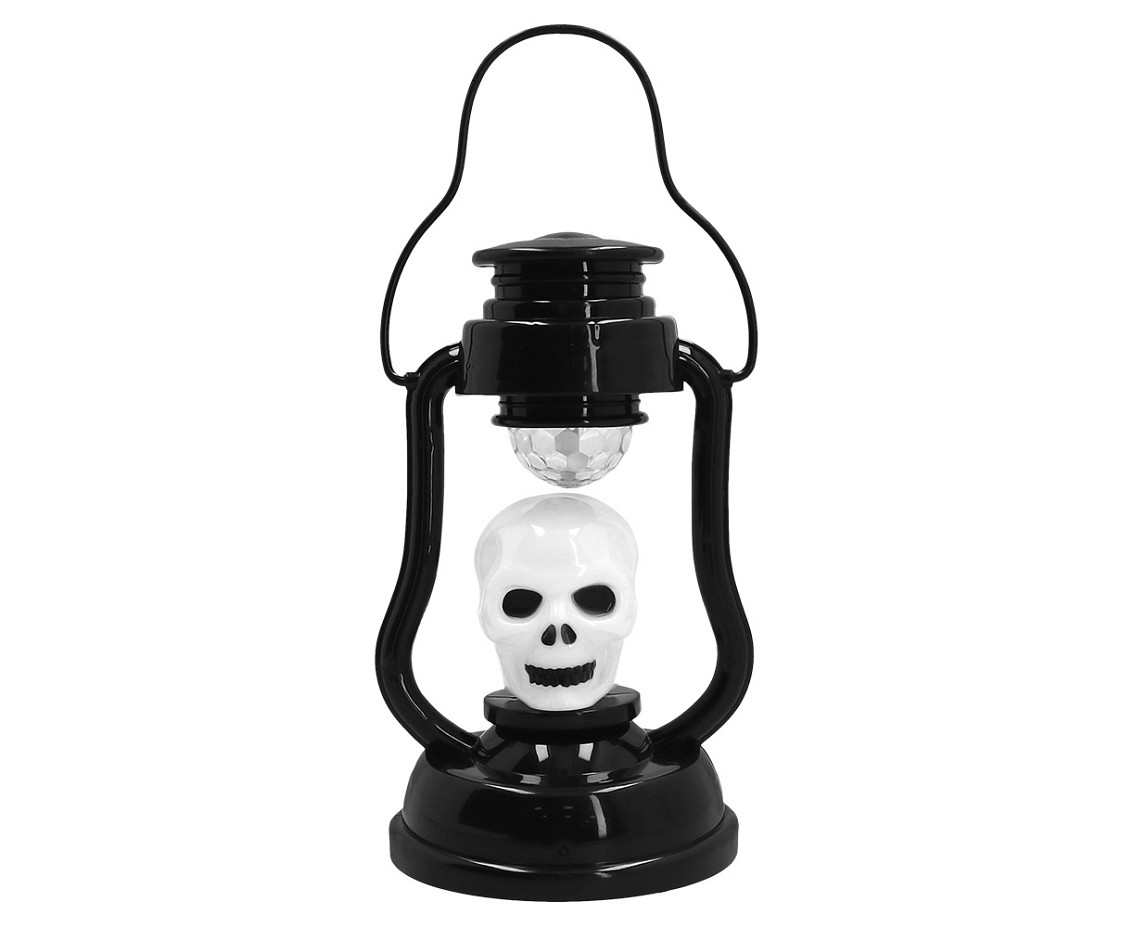 Disco skull lantern (21x12 cm)