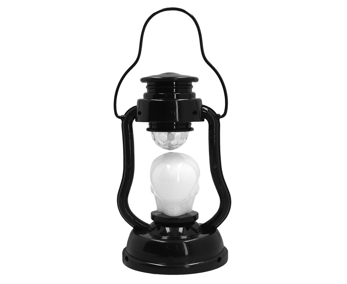 Disco skull lantern (21x12 cm)