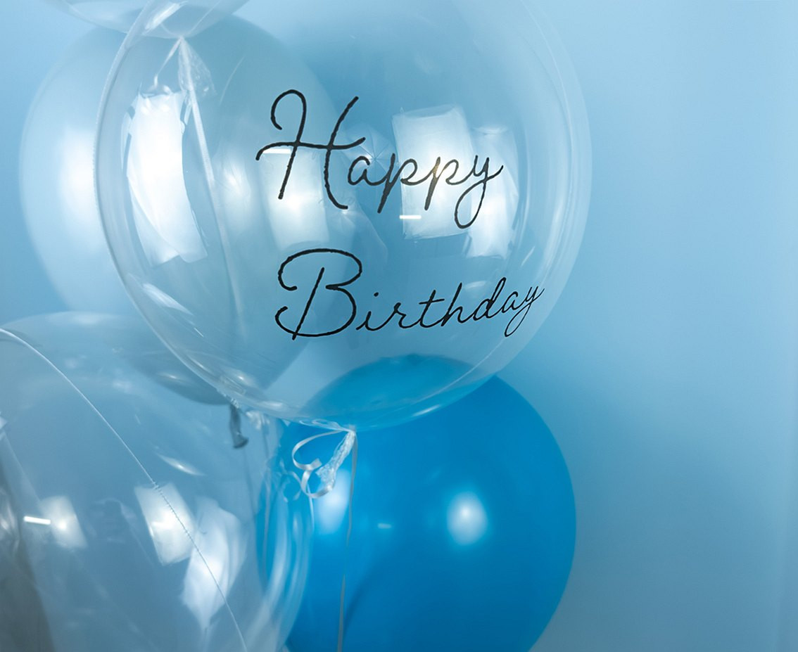 Takara Bubble Balloon - Happy Birthday (calligraphed), 330 mm/ 10 pc. EOL