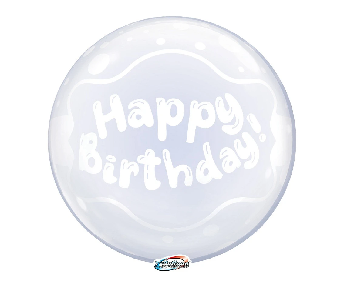 Takara Bubble Balloon - Happy Birthday (dots), 400 mm/ 10 pc. EOL