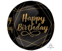 Foil balloon ORBZ - elegant birthday ball (packed) EOL
