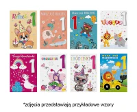 POLMAK Exclusive card with numbers B6GE 117x167 Birthday, One year old, Children''s - Baby, Boy, Girl