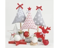 POLMAK Paper napkins Xmas Trees Crafted with Cloth, 33x33 cm, 20 pcs