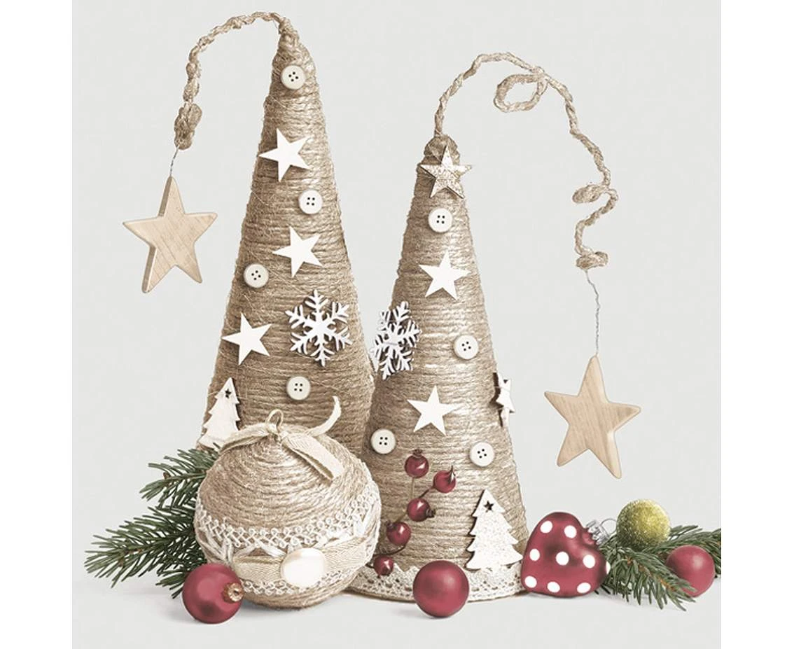 POLMAK Paper napkins Eco Christmas Decorations, 33x33 cm, 20 pcs