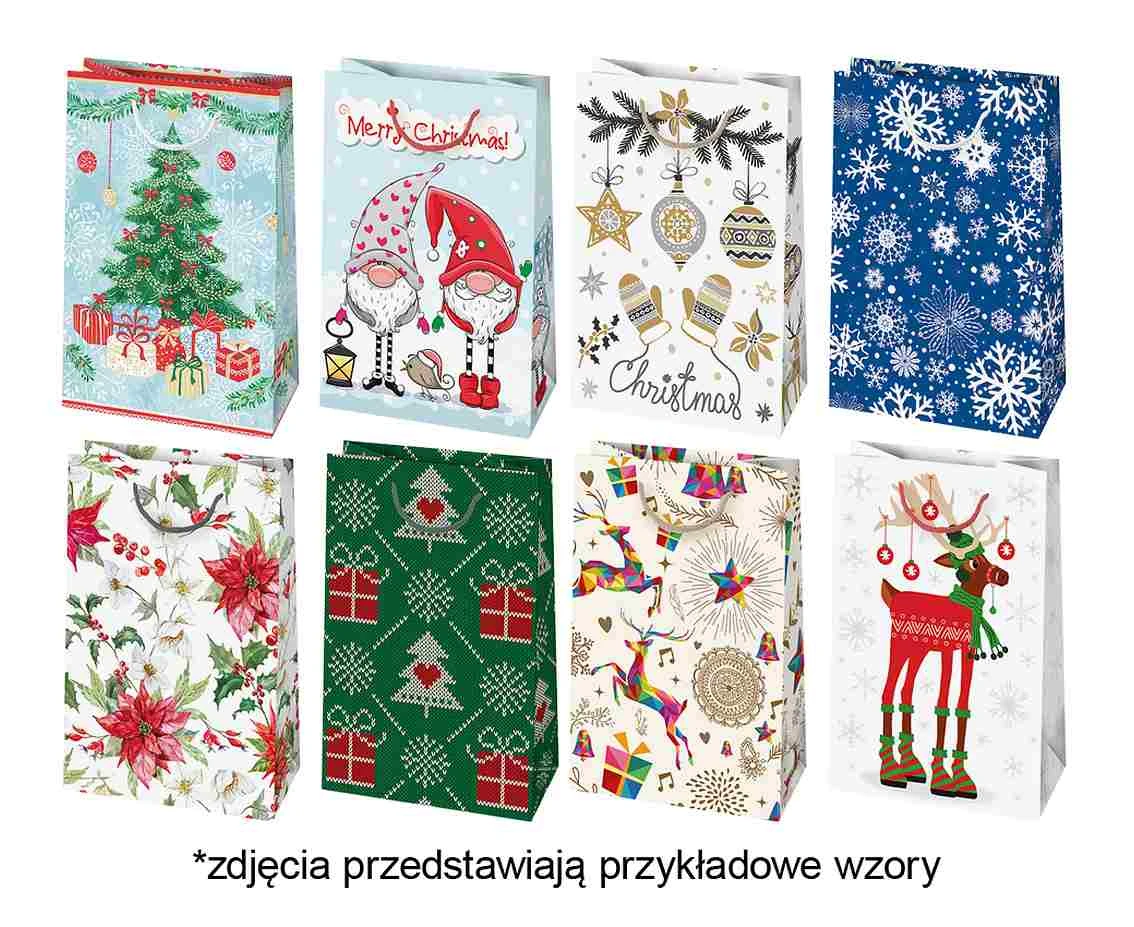 POLMAK Paper bags Christmas mix, 1 pc