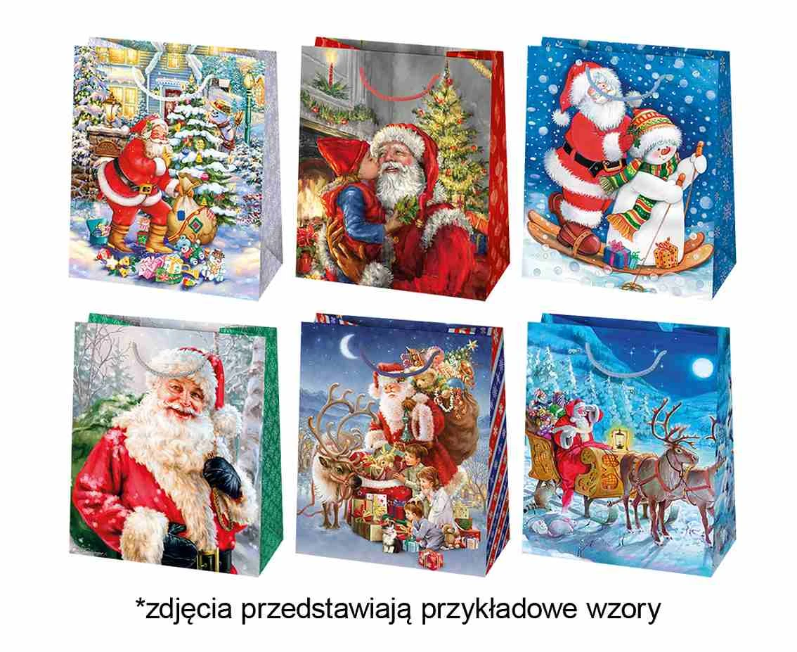 POLMAK Paper bags Christmas mix, 1 pc