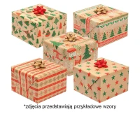 POLMAK Decorative kraft paper 200x70cm, 1 sheet, Star, Graphics - Kraft paper