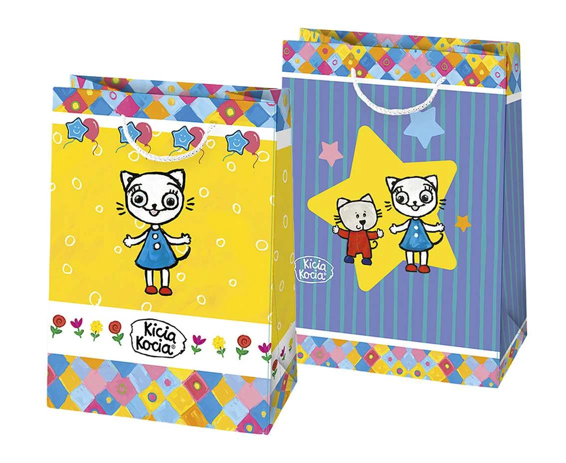 Gift bag 230x320x110 KICIA KOCIA (license) mix, 10 pcs.