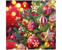 PAW patterned Baubles and Stars napkins 33x33 cm / 20 pcs.