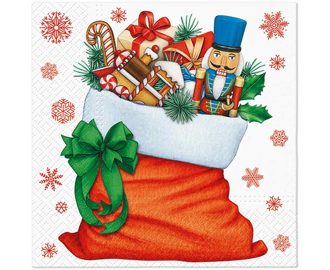 PAW patterned napkins Bag with Gifts 33x33 cm / 20 pcs.