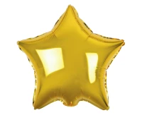 Star shaped foil balloon, solid gold color, 18"/100 pcs.