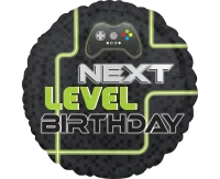Foil balloon Level Up Birthday, 46 cm EOL