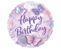 Foil balloon 18" CIR - Flutter Happy Birthday EOL