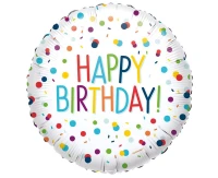 Foil balloon 18" CIR - Confetti Bday EOL
