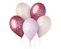 Balloons Gemar 13", pastel premium helium "kochanej babci", 5pcs EOL