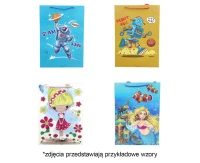 Children's decorative gift bag 40x56x30cm, wide bottom p12 mix, 1 piece.