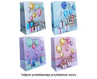 Decorative gift bag Balloons, gifts, 18x23x10cm mix, 1 pcs.